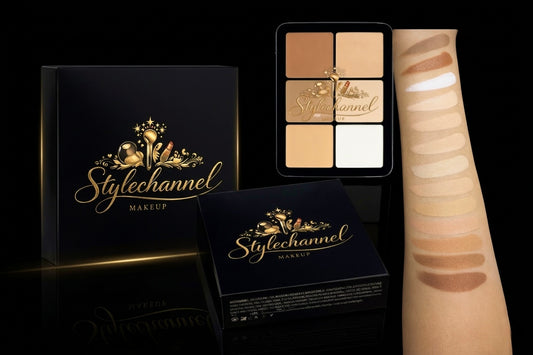 Concealer Foundation Palette This palette includes 12 versatile cream shades in one all-in-one compact